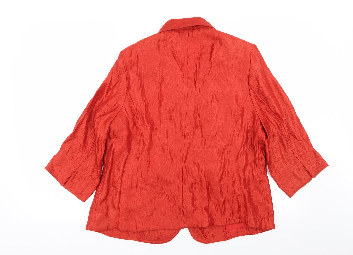 TanJay Womens Orange   Jacket Blazer Size 10