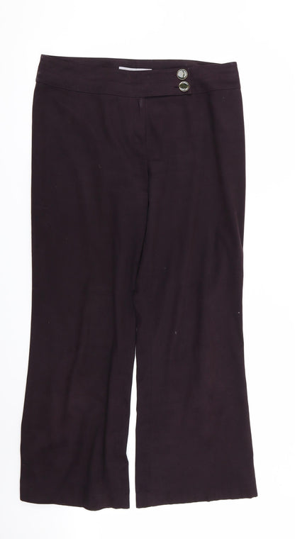 Next Womens Purple   Trousers  Size 14 L30 in