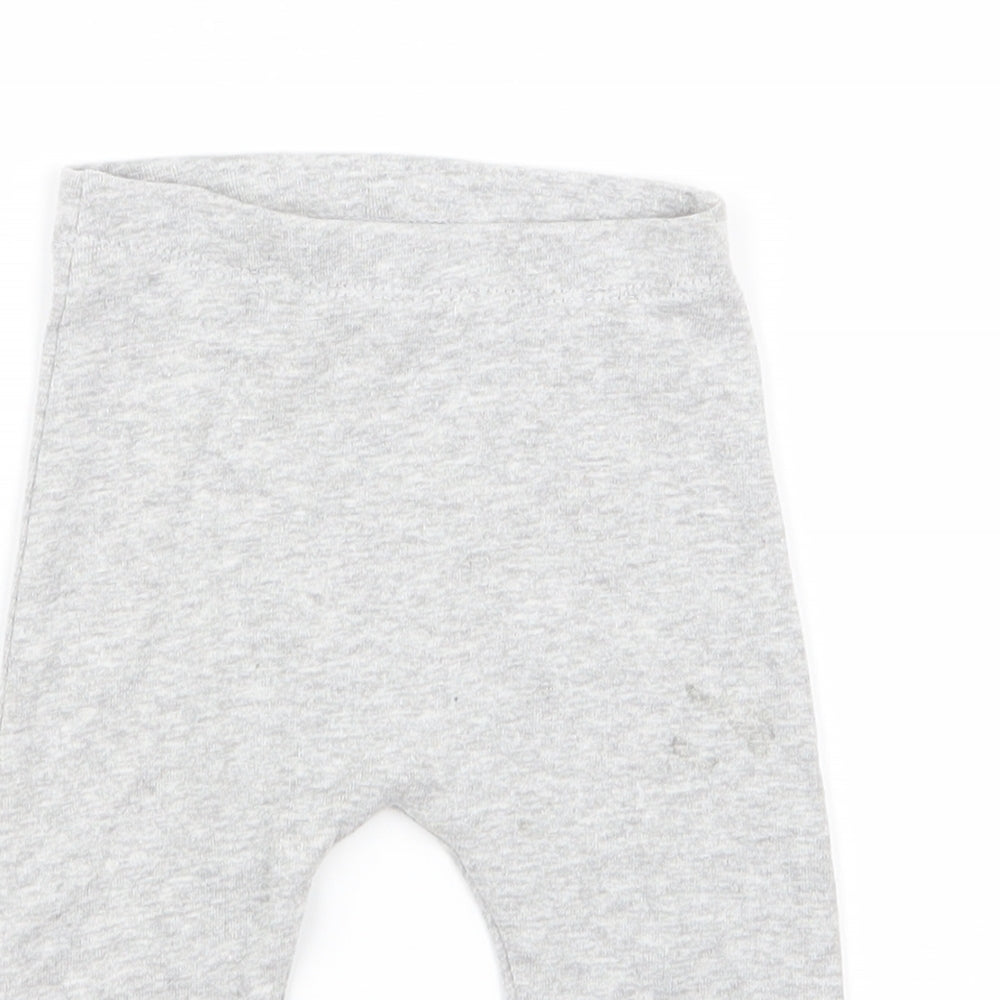 Matalan Girls Grey   Jogger Trousers Size 3-6 Months  - leggings
