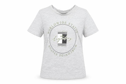Front view of Asda George girls’ grey basic t-shirt, size 4-5, years