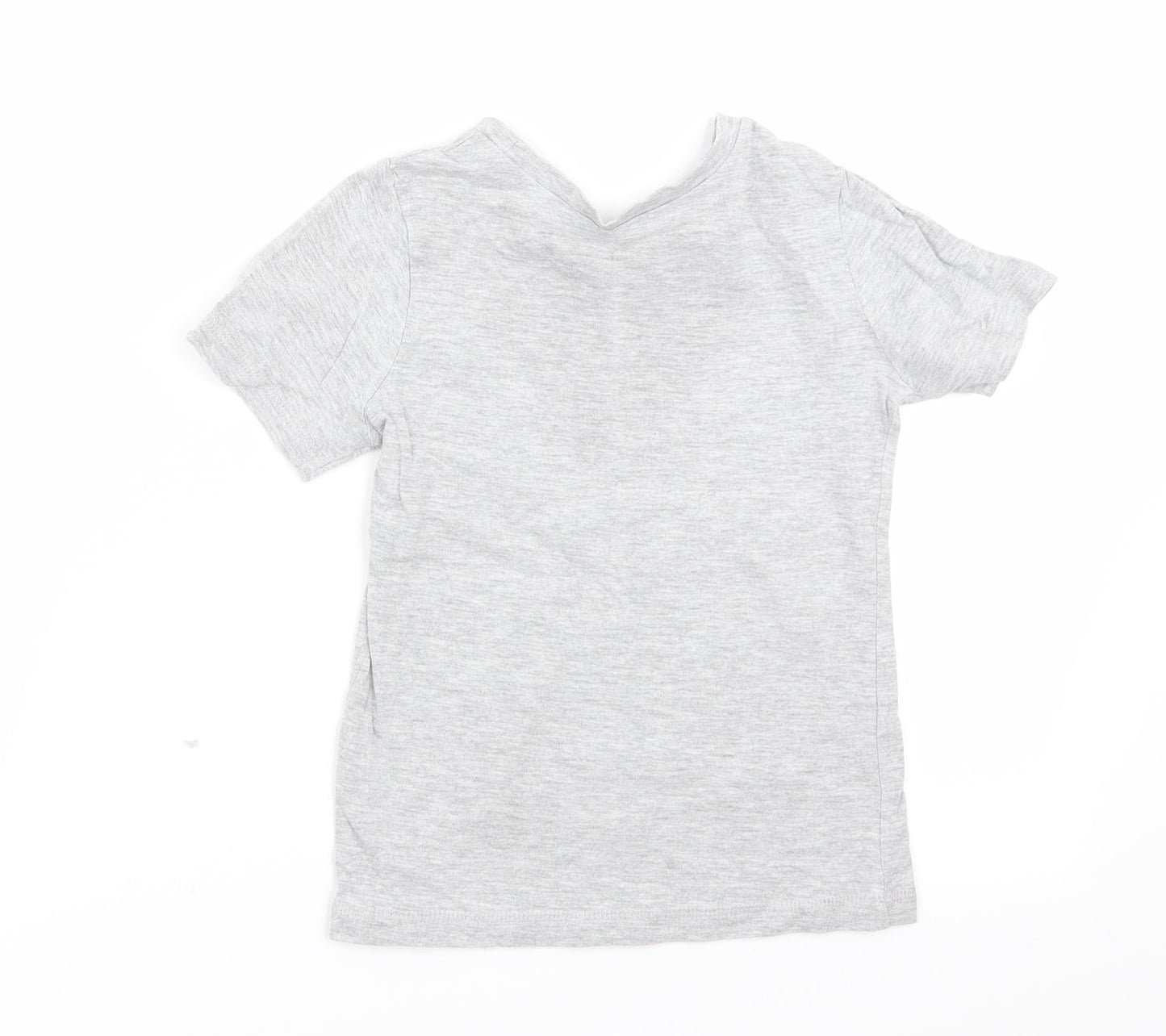 Asda George Girls Grey   Basic T-Shirt Size 4-5 Years