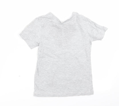 Back view of Asda George girls’ grey basic t-shirt, size 4-5, years