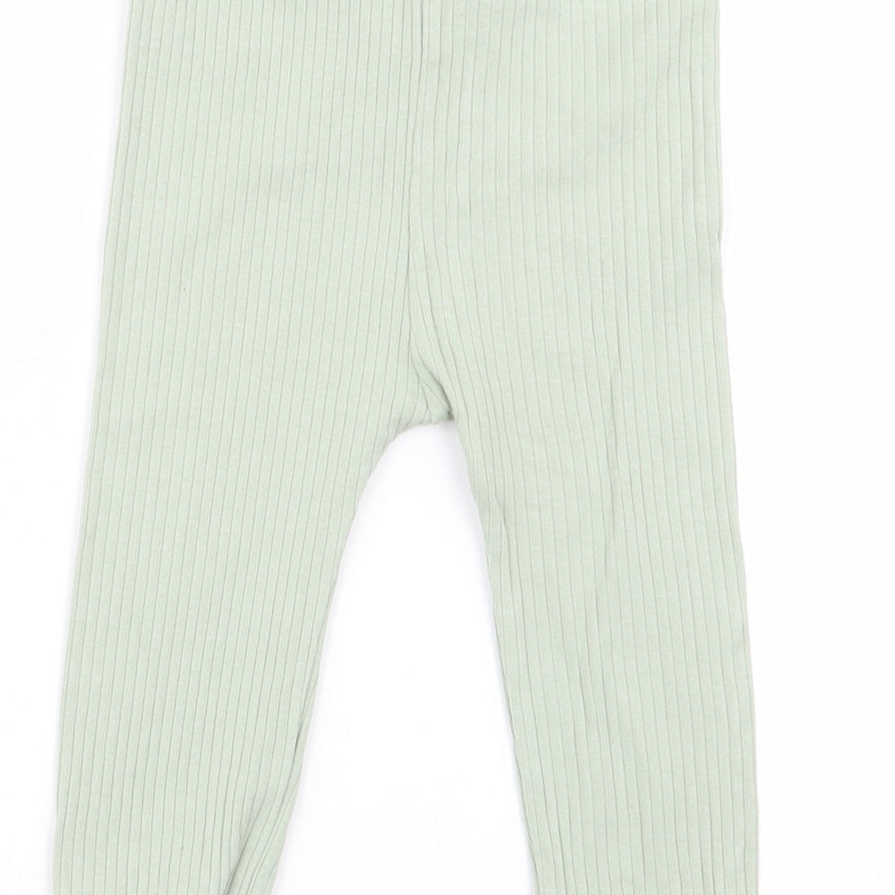 TU Girls Green   Jogger Trousers Size 6-9 Months  - leggings