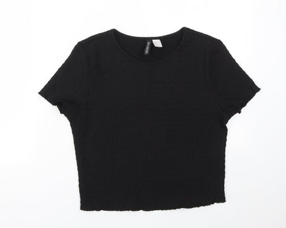 H&M Womens Black   Basic T-Shirt Size L