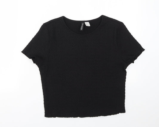 H&M Womens Black   Basic T-Shirt Size L