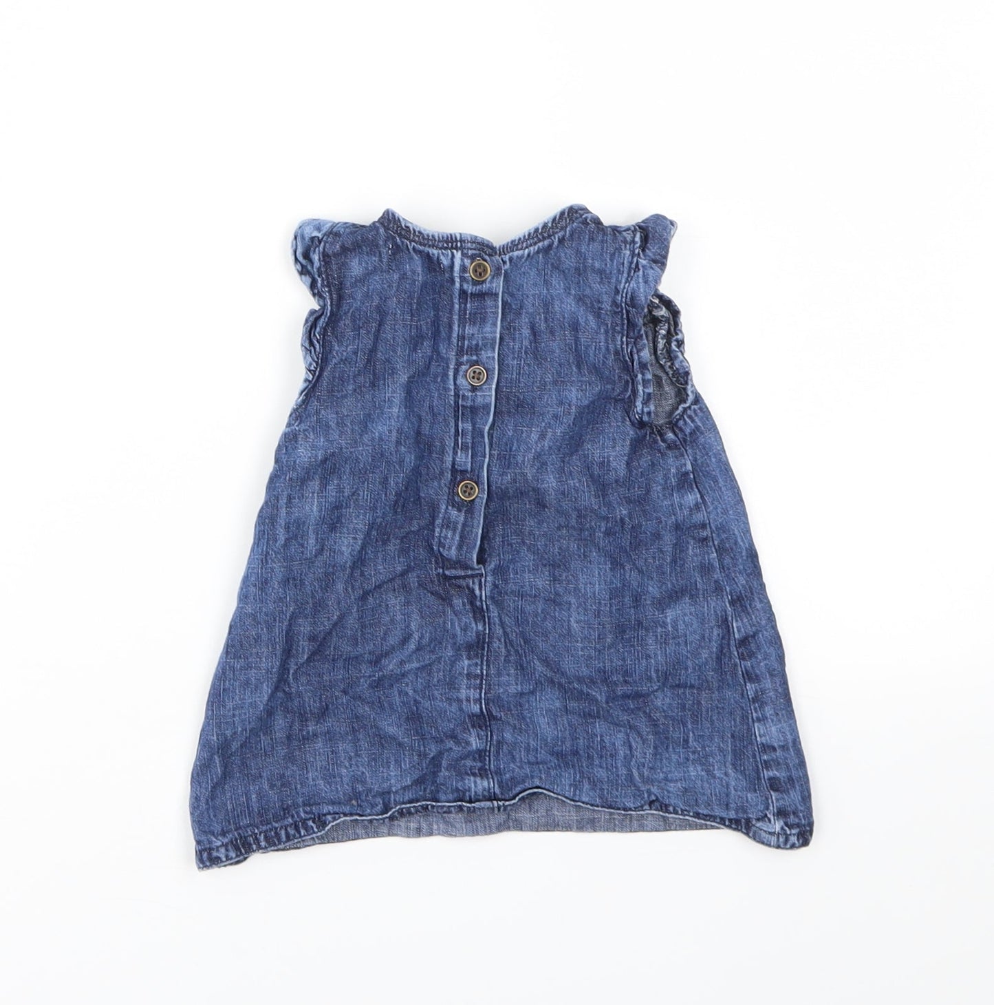 NEXT Girls Blue Houndstooth  Fit & Flare  Size 3-6 Months