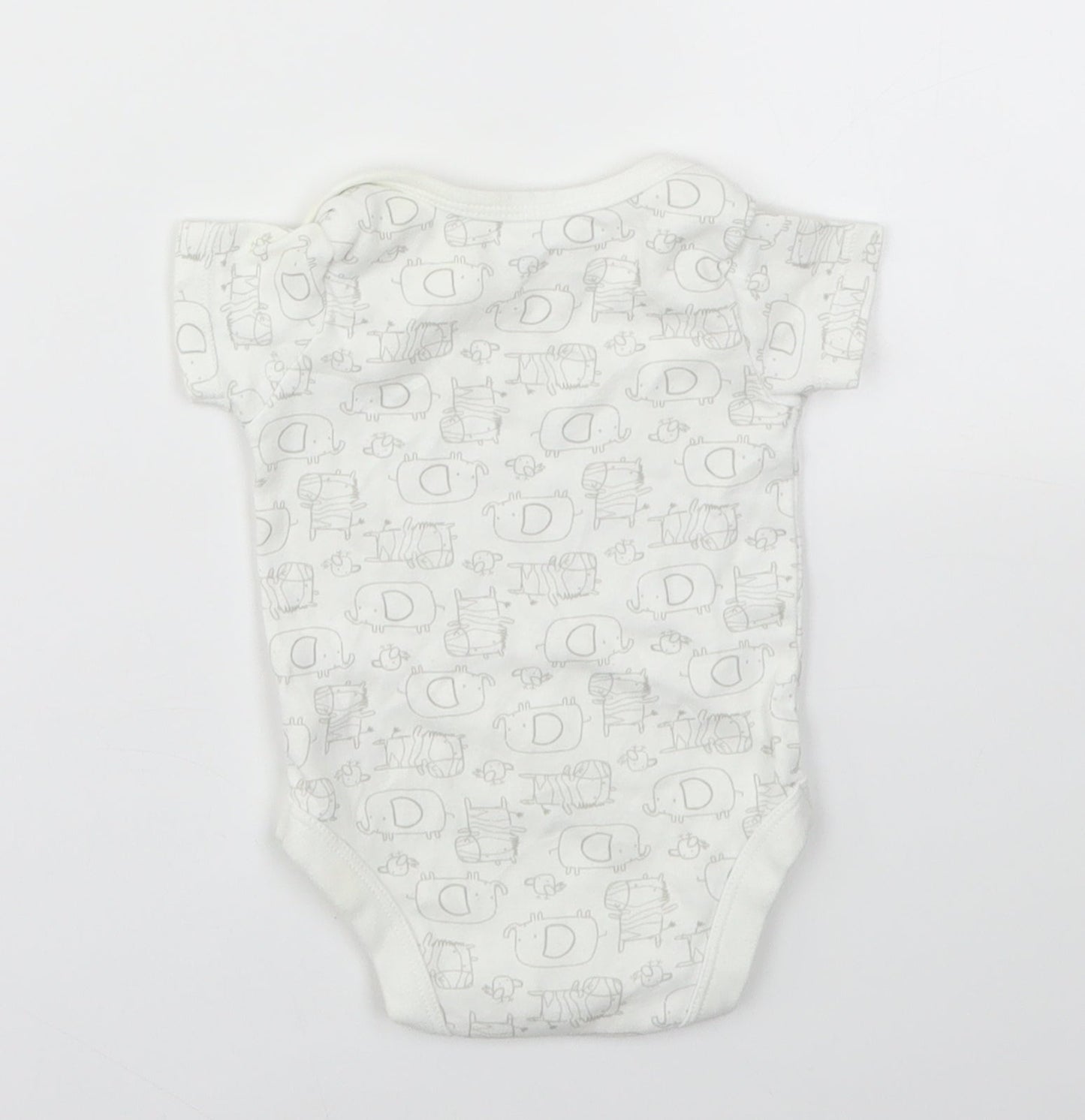 TU Baby Multicoloured Animal Print  Babygrow One-Piece Size 3-6 Months