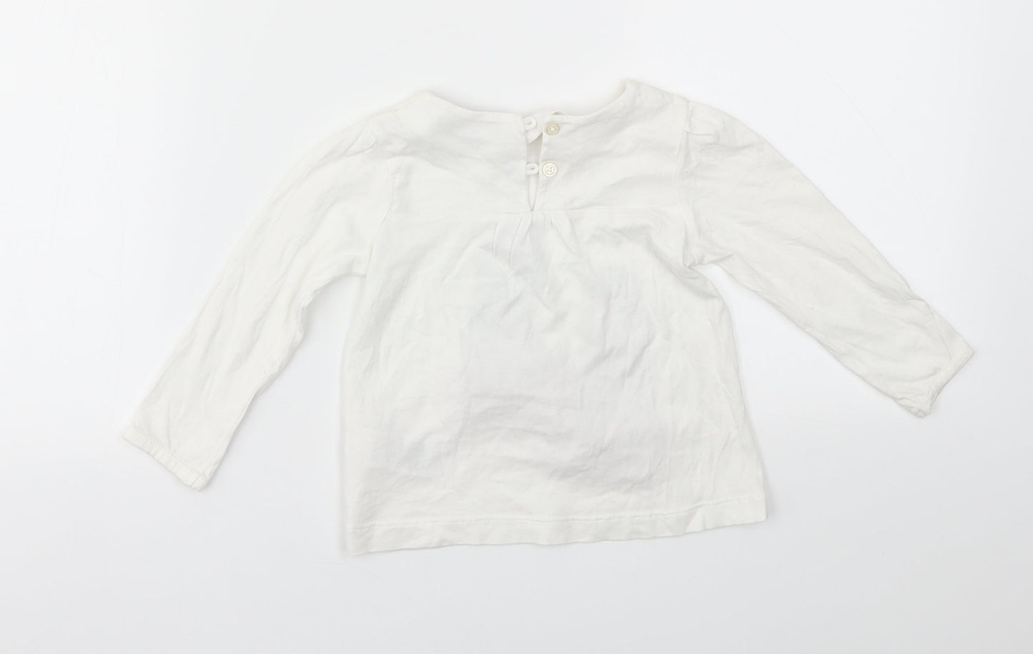 M&S Girls White   Basic T-Shirt Size 12-18 Months