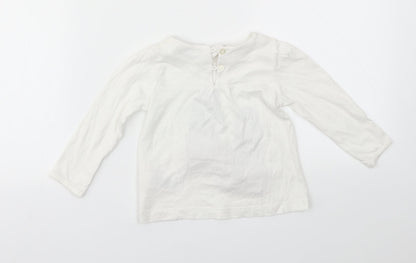 Back view of Marks & Spencer girls’ white basic t-shirt, size 12-18, months