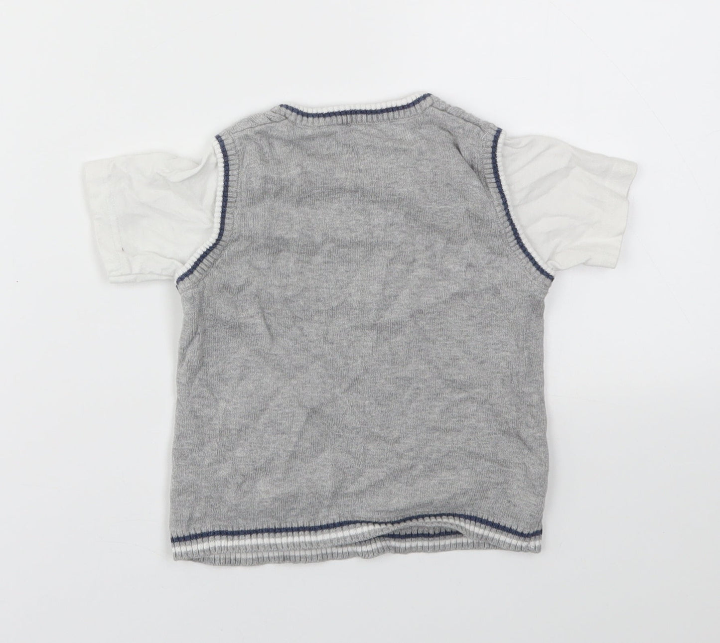George Boys Grey   Basic T-Shirt Size 9-12 Months