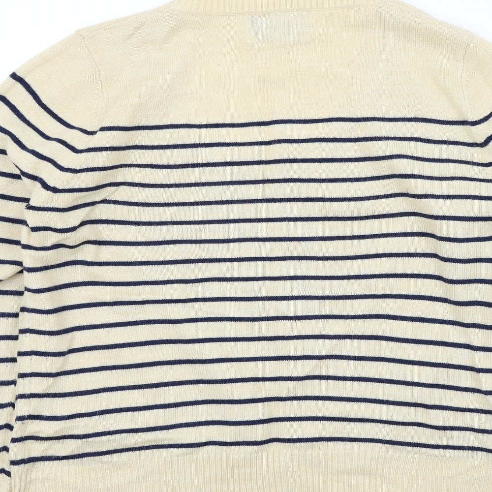 Papaya Womens Beige Striped  Pullover Jumper Size 14