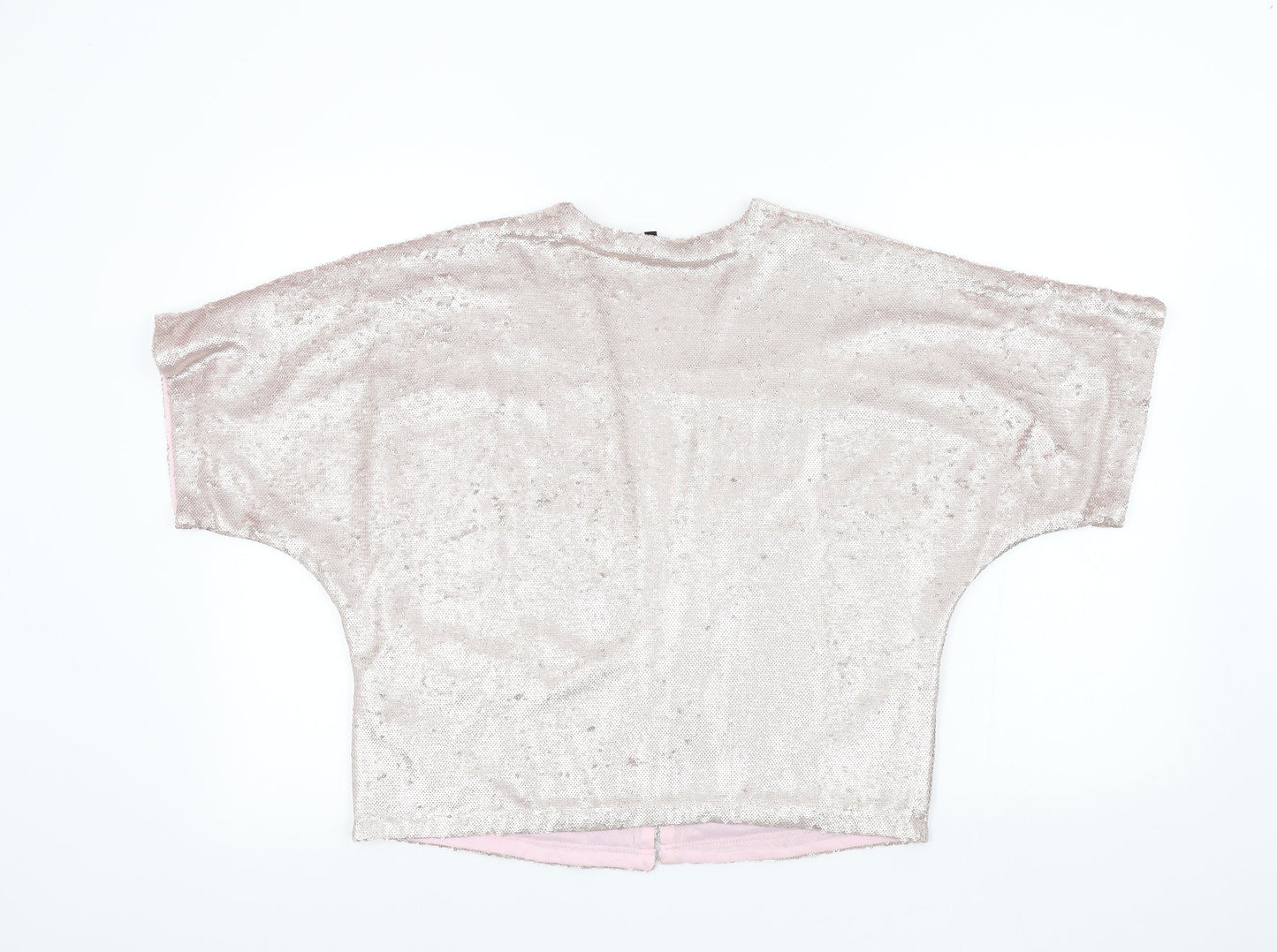 New Look Womens Pink   Jacket  Size 6  - sparkle detail