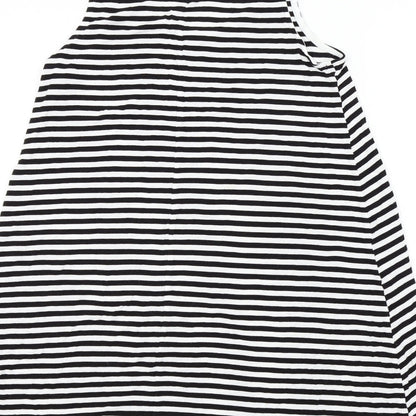 H&M Womens Black Striped  Basic T-Shirt Size XS