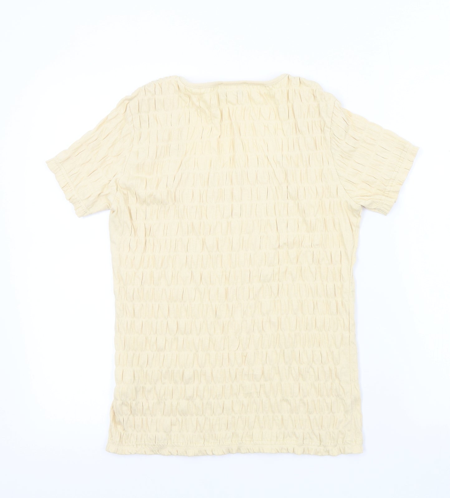 afibel Womens Beige Colourblock  Basic T-Shirt Size 10