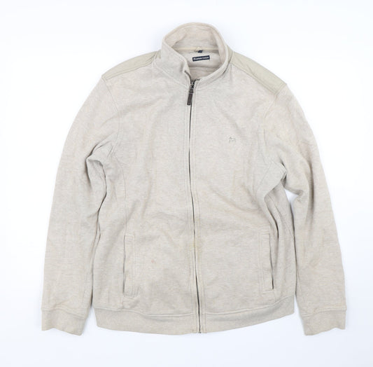J Hampton & Sons Womens Beige   Full Zip Sweatshirt Size L