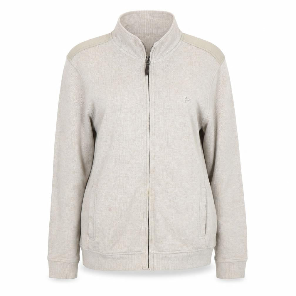 J Hampton & Sons Womens Beige   Full Zip Sweatshirt Size L