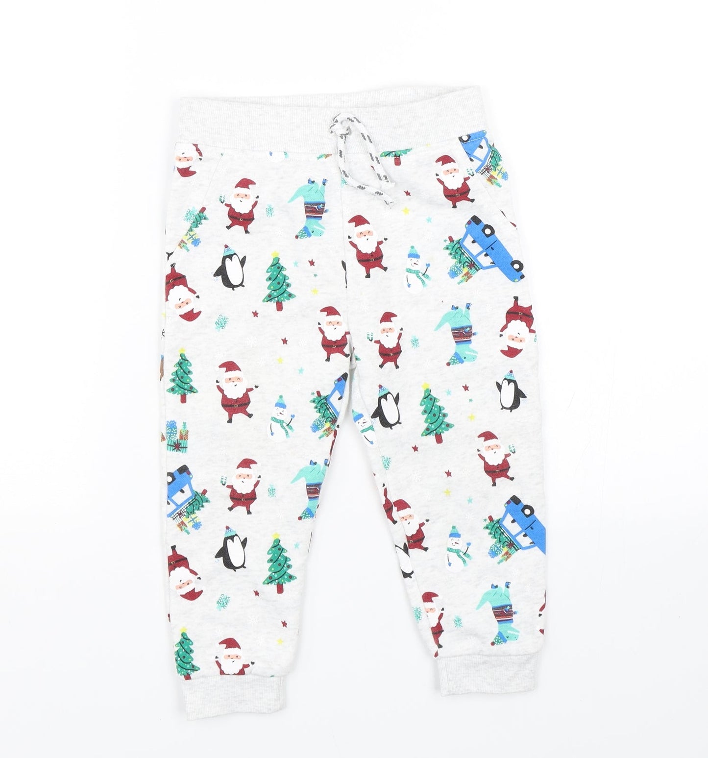 Primark Boys Grey Animal Print  Sweatpants Trousers Size 36 Months  - Christmas
