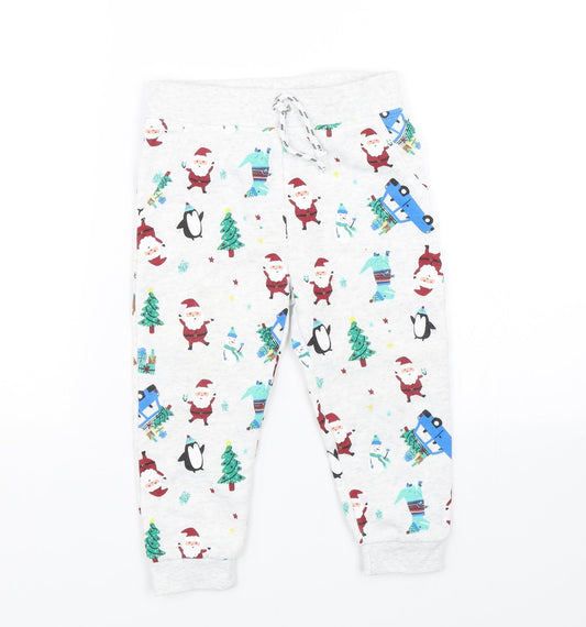 Primark Boys Grey Animal Print  Sweatpants Trousers Size 36 Months  - Christmas