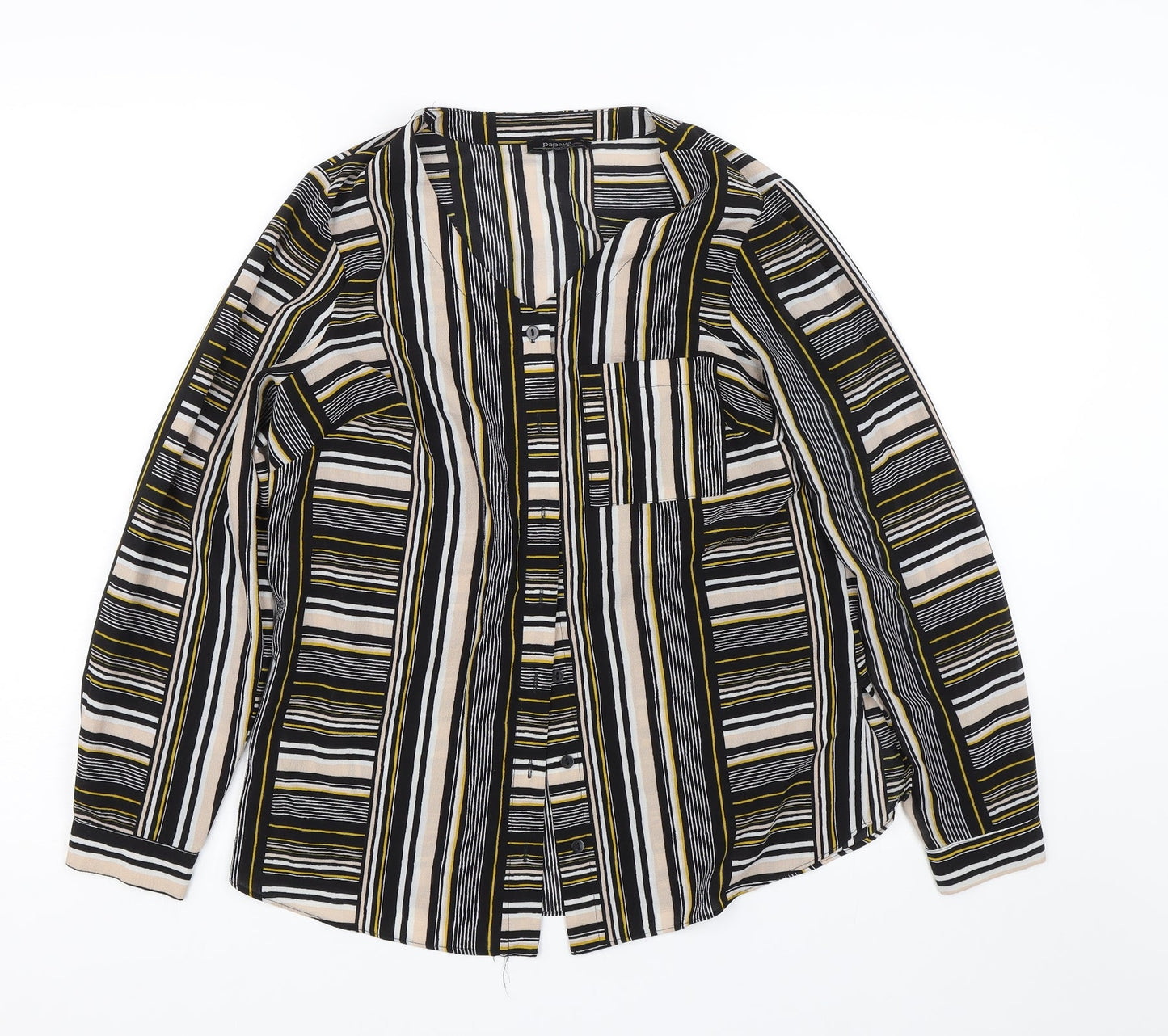 Papaya Womens Multicoloured Striped  Basic Blouse Size 10