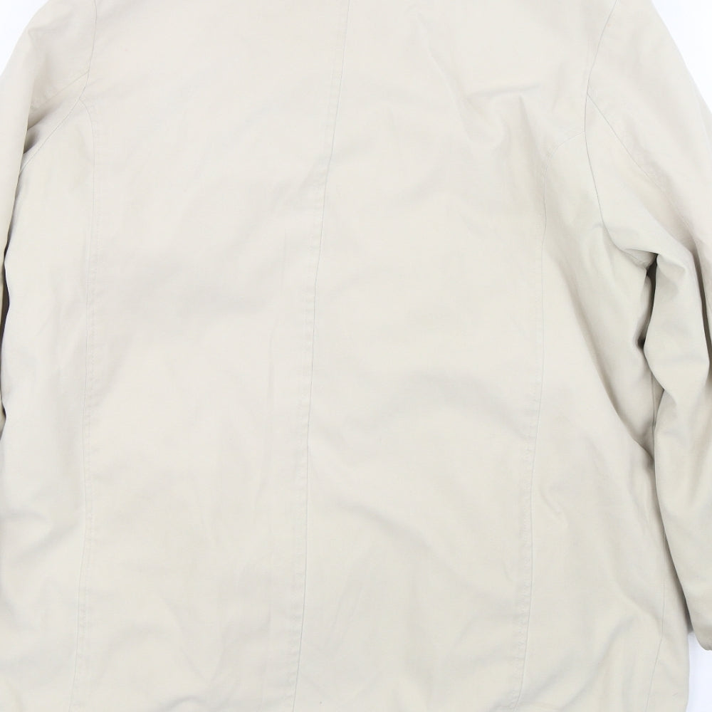 Klass Womens Beige   Overcoat Coat Size L