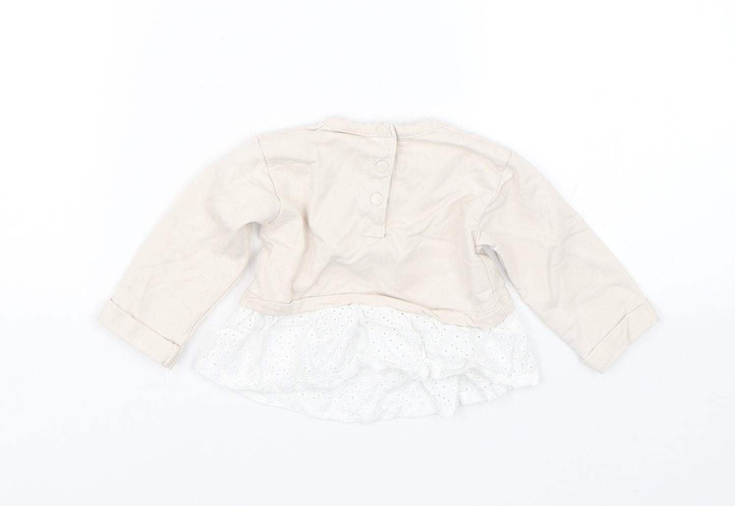 Prenatal Girls Beige   Pullover Jumper Size 3-6 Months