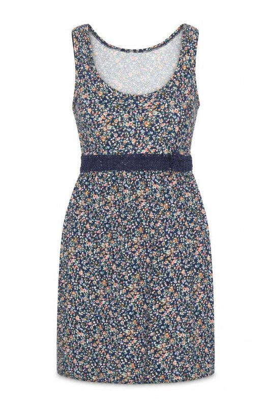 H&M Womens Blue Floral  Tank Dress  Size XS