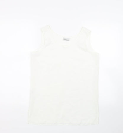 Design Essentials Womens White   Basic Tank Size 12