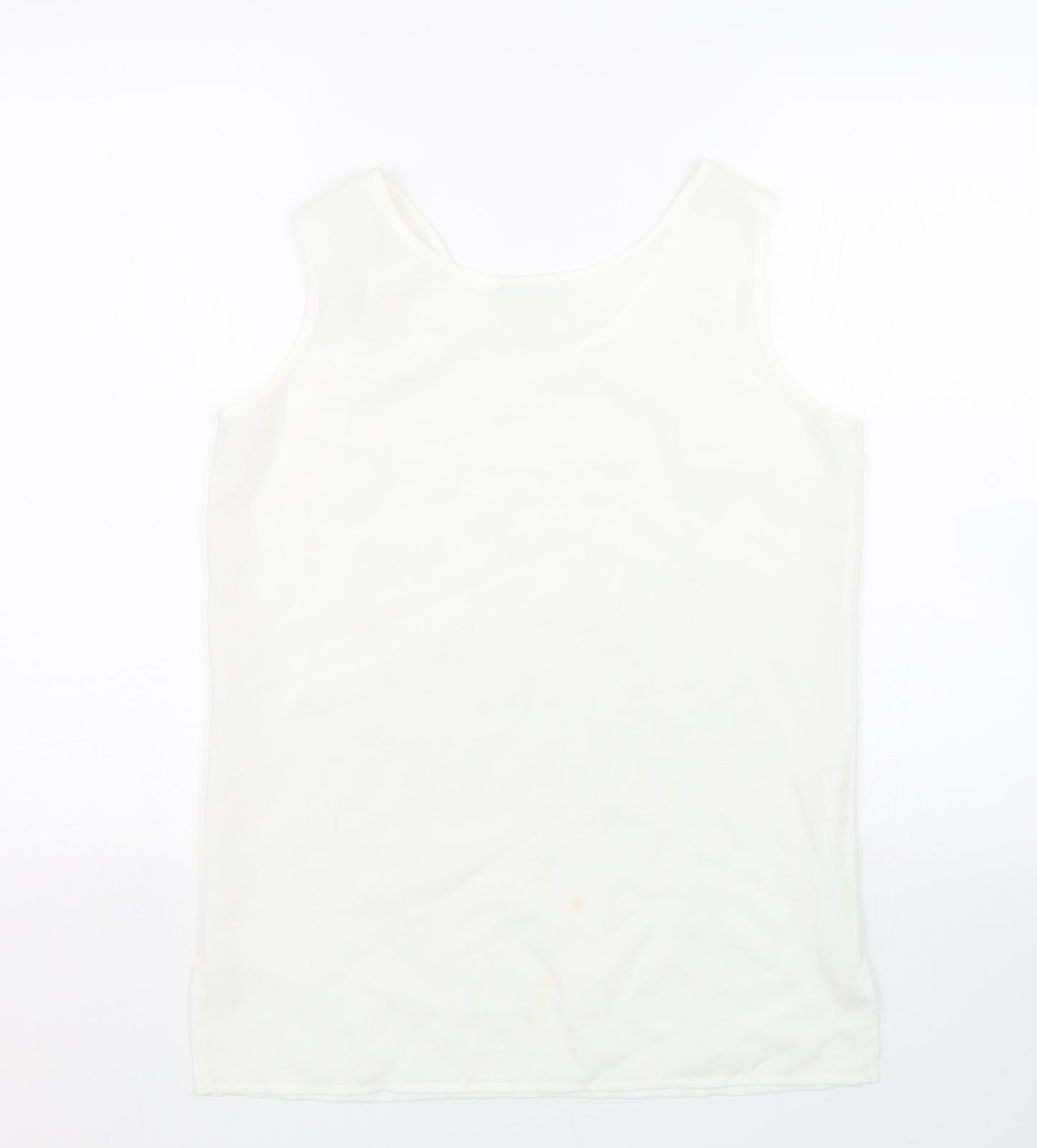 Design Essentials Womens White   Basic Tank Size 12