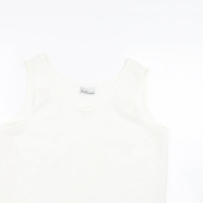 Design Essentials Womens White   Basic Tank Size 12