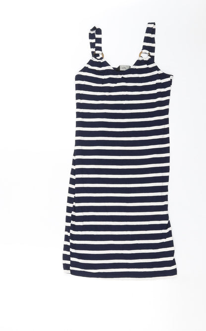 F&F Womens Blue Striped  Mini  Size 6