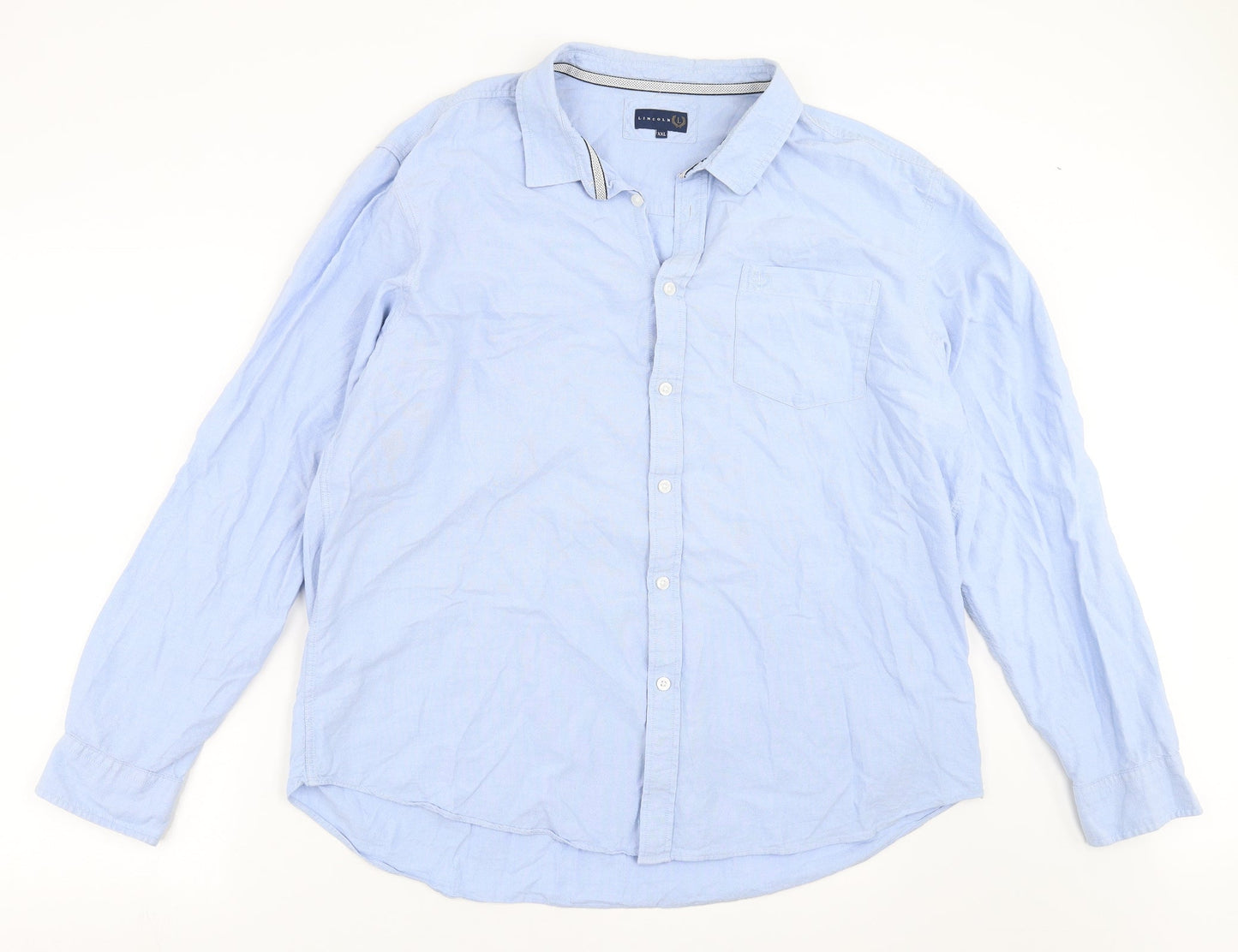 Lincoln Mens Blue    Button-Up Size 2XL