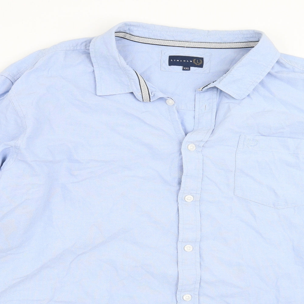 Lincoln Mens Blue    Button-Up Size 2XL