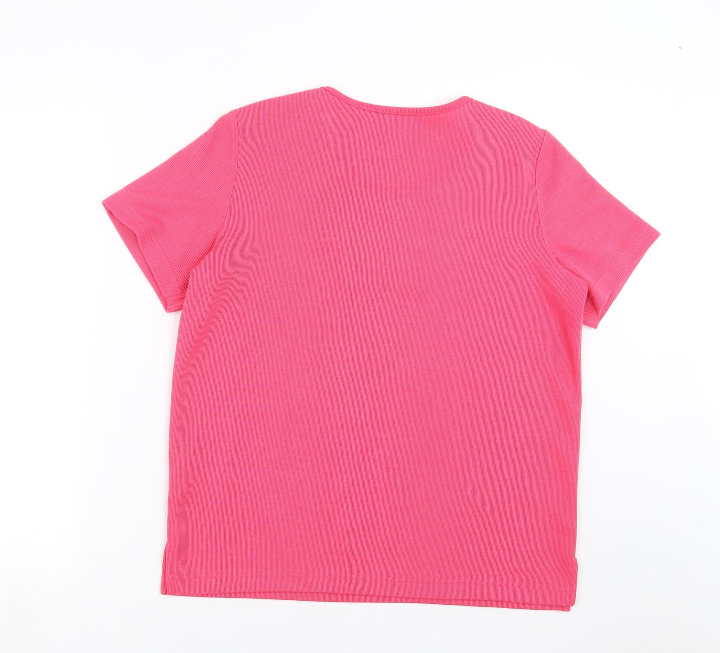 BM Womens Pink   Basic T-Shirt Size S  - Embroidered detail