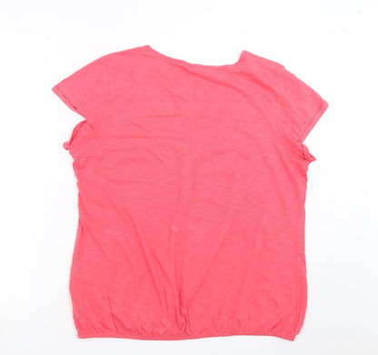 Marks & Spencer Womens Pink   Basic T-Shirt Size 16