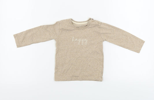 George  Girls Beige   Basic T-Shirt Size 9-12 Months