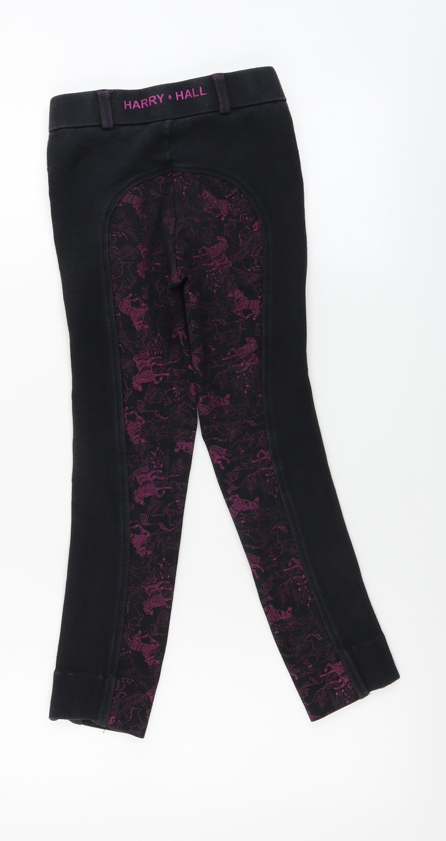 Harry Hall Girls Black   Jegging Trousers Size 6 Years