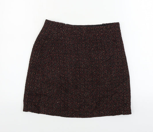 Warehouse Womens Black   A-Line Skirt Size 10