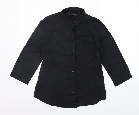 Marks and Spencer Womens Black   Basic Button-Up Size 10