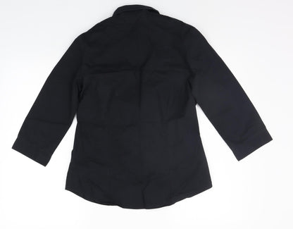 Preloved Marks and Spencer Womens Black   Basic Button-Up Size 10 - Back