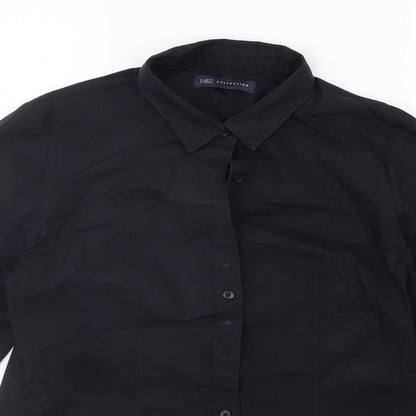 Preloved Marks and Spencer Womens Black   Basic Button-Up Size 10 - Detail