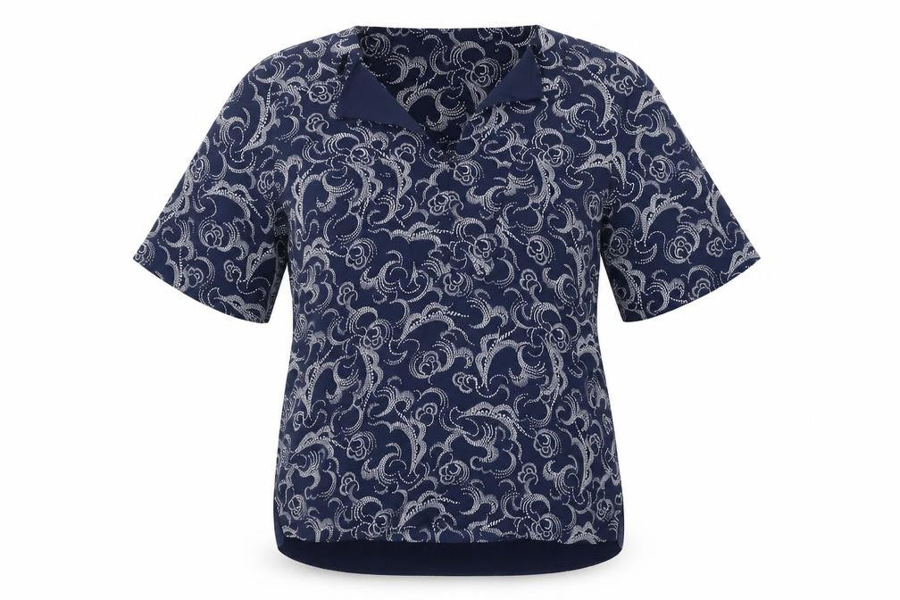 Marks & Spencer Womens Blue Geometric  Basic Blouse Size 6