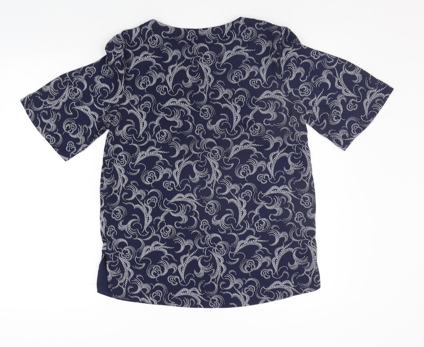 Marks and Spencer Womens Blue Geometric  Basic Blouse Size 6