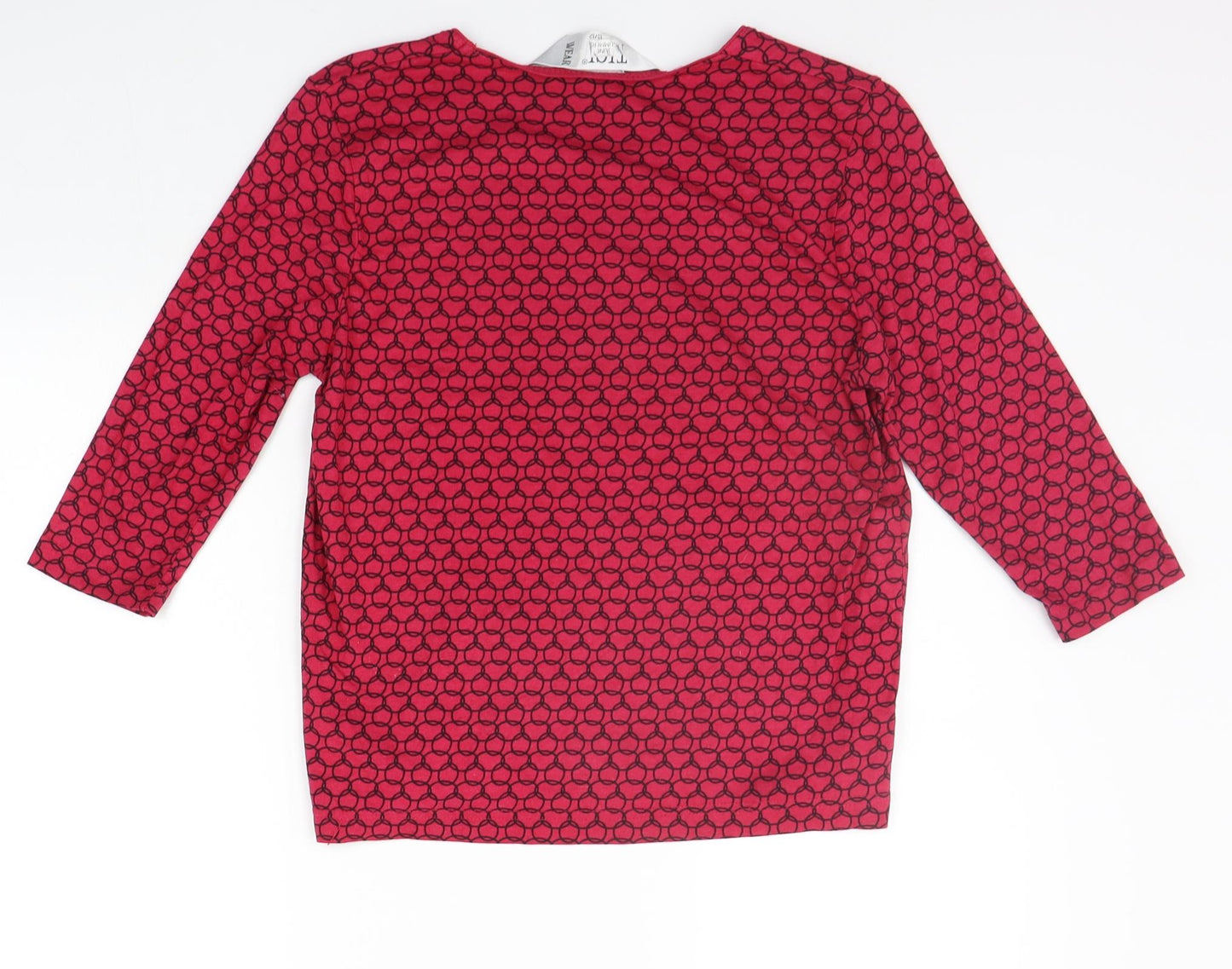 TIGI Womens Pink Geometric   T-Shirt Size 10