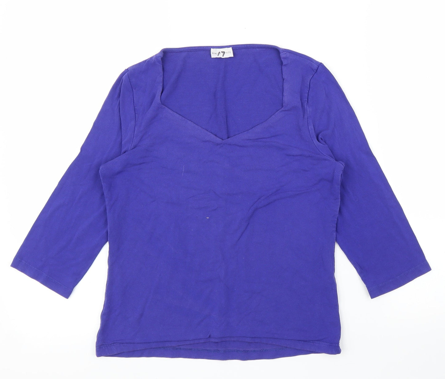 Minuet Petite Womens Blue   Basic T-Shirt Size S