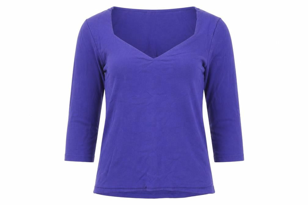 Minuet Petite Womens Blue   Basic T-Shirt Size S