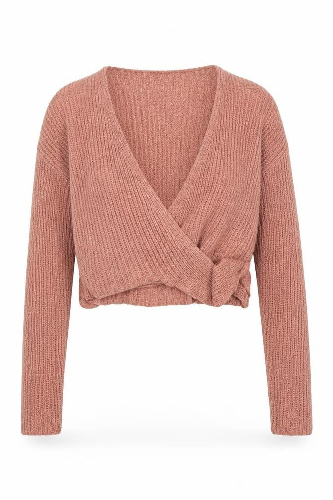 H&M Womens Brown   Wrap Jumper Size XS