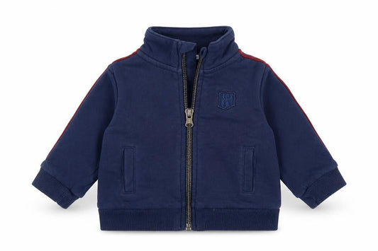 Front view of Debenhams Baby Blue Full Zip Jumper, size 3-6, Months