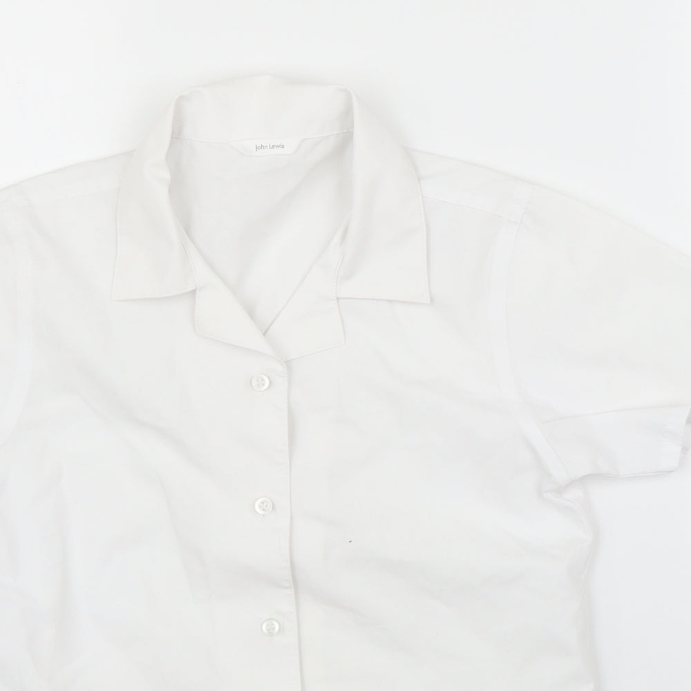 John Lewis Girls White   Basic Button-Up Size 11 Years