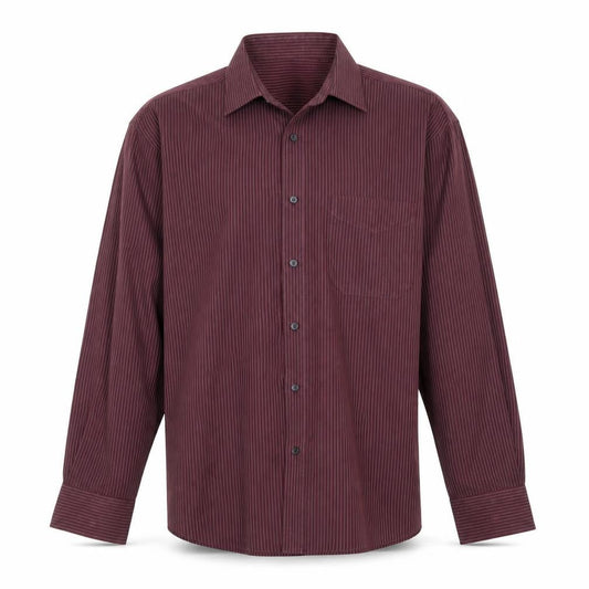 BHS Mens Purple Striped   Button-Up Size 16