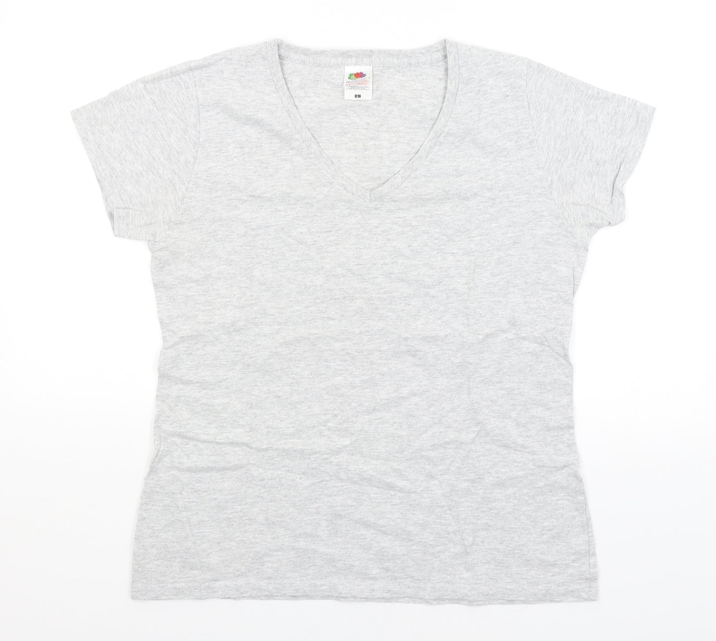 Fruit of the Loom Womens Grey   Basic T-Shirt Size L